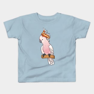 Major mitchell cockatoo bird cartoon illustration Kids T-Shirt